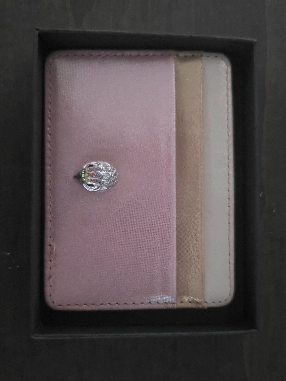 Kurt Geiger Pink and Beige Card Holder